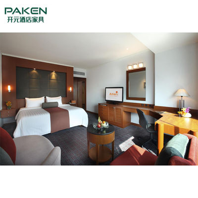 مجموعه اتاق خواب چوب جامد هتل ODM سفارشی اندازه 4 ستاره