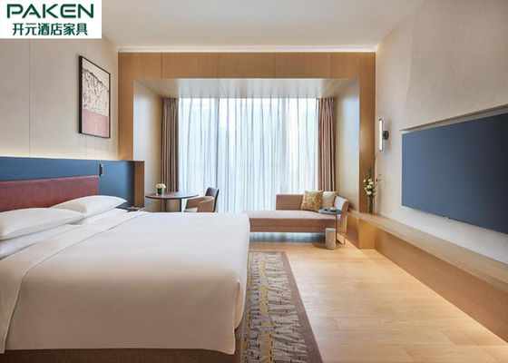 اتاق هتل Hyatt بامبو روکش مبلمان سبک مینیمالیستی خط مستقیم رنگ قابل تنظیم